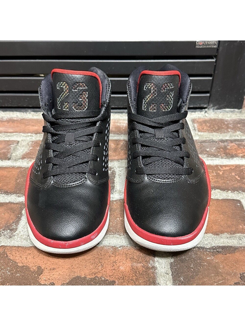 Nike Air Jordan Flight 2015 Mens 9.5 Sneakers Jumpman Black Red Shoes